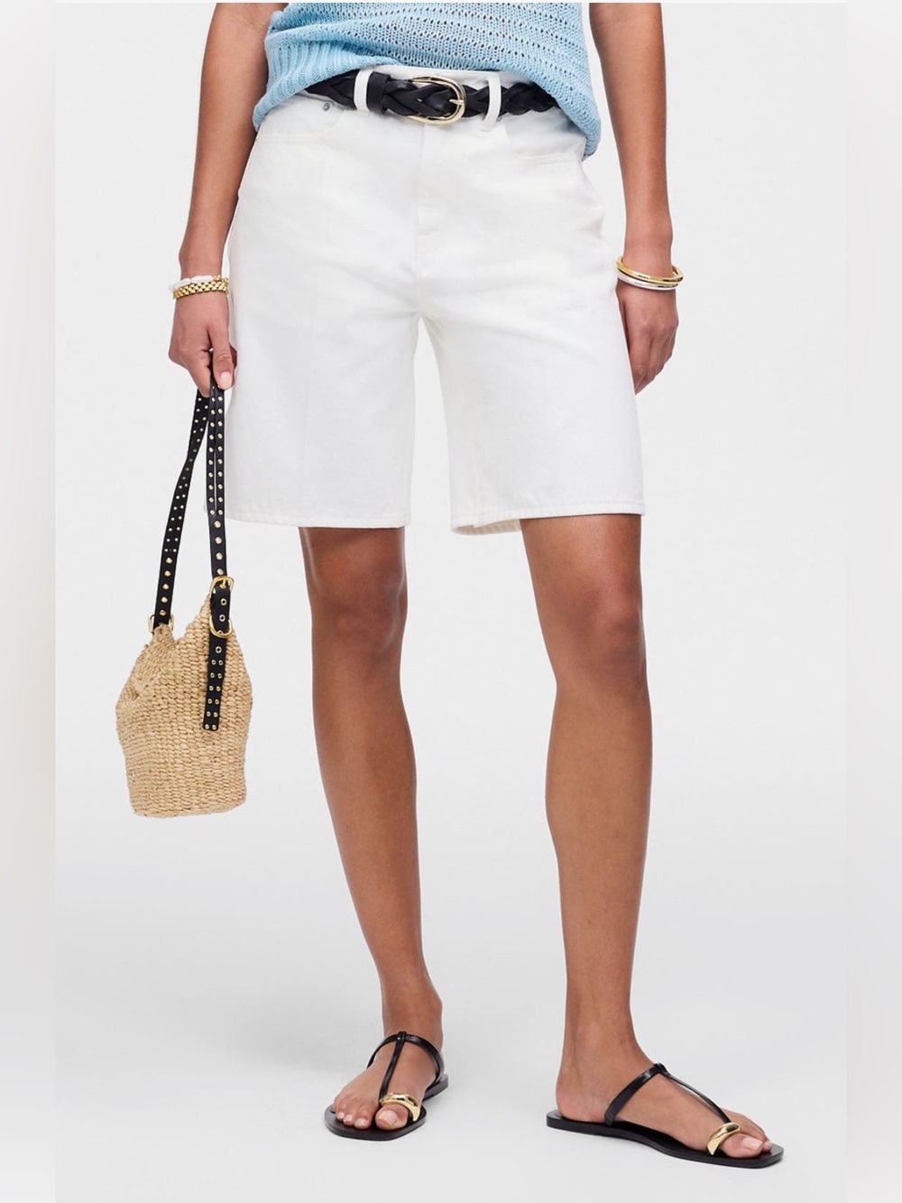 Madewell White Women's Bermuda Shorts